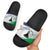 Lesotho Slide Sandals Coat Of Arms With Kente Pattern - Wonder Print Shop
