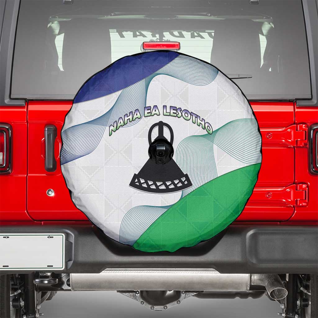 Lesotho Spare Tire Cover Coat Of Arms With Kente Pattern - Wonder Print Shop