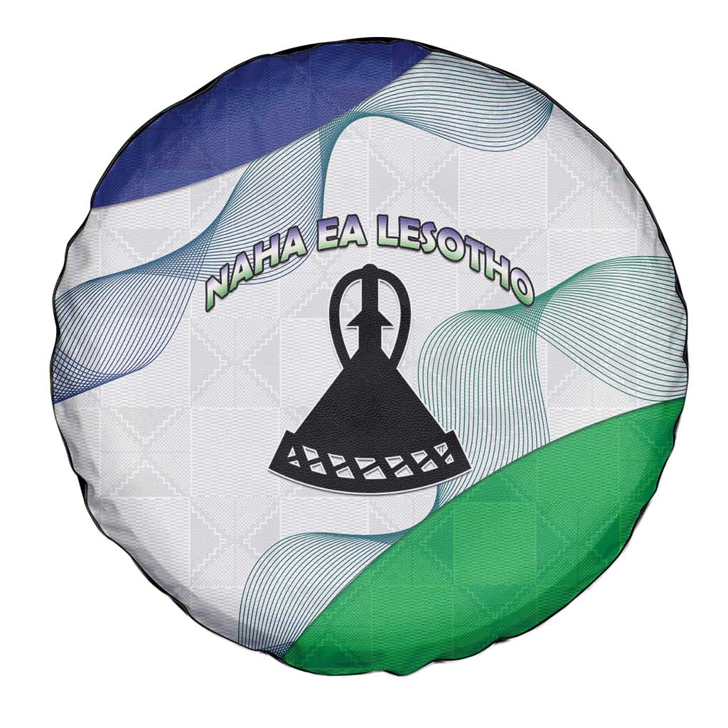 Lesotho Spare Tire Cover Coat Of Arms With Kente Pattern - Wonder Print Shop
