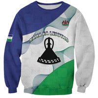 Personalized Lesotho Sweatshirt Coat Of Arms With Kente Pattern - Wonder Print Shop