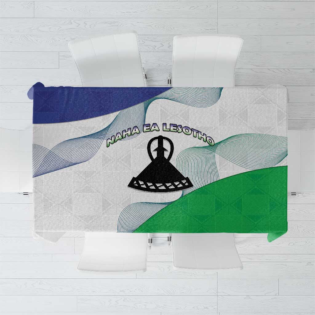 Lesotho Tablecloth Coat Of Arms With Kente Pattern - Wonder Print Shop