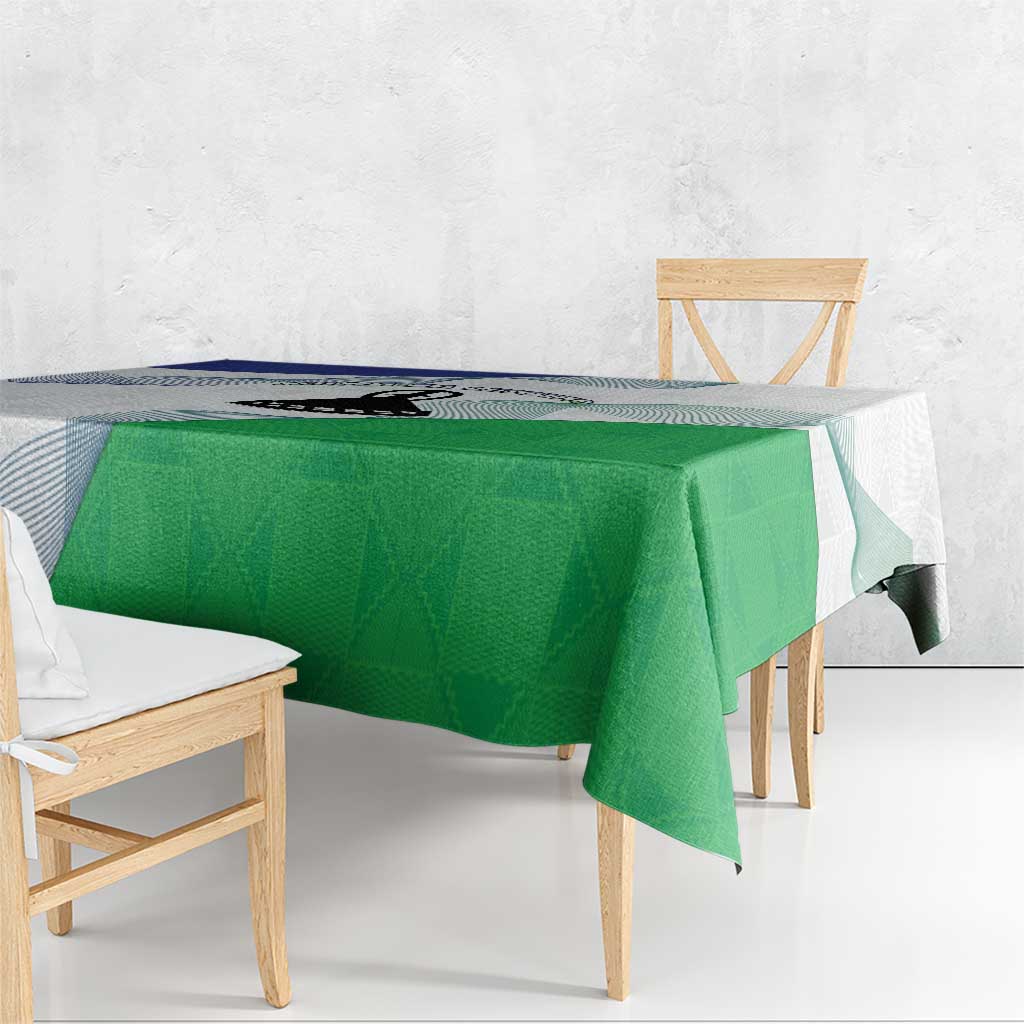 Lesotho Tablecloth Coat Of Arms With Kente Pattern - Wonder Print Shop