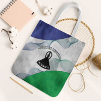 Lesotho Tote Bag Coat Of Arms With Kente Pattern - Wonder Print Shop