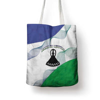 Lesotho Tote Bag Coat Of Arms With Kente Pattern - Wonder Print Shop