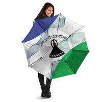 Lesotho Umbrella Coat Of Arms With Kente Pattern - Wonder Print Shop