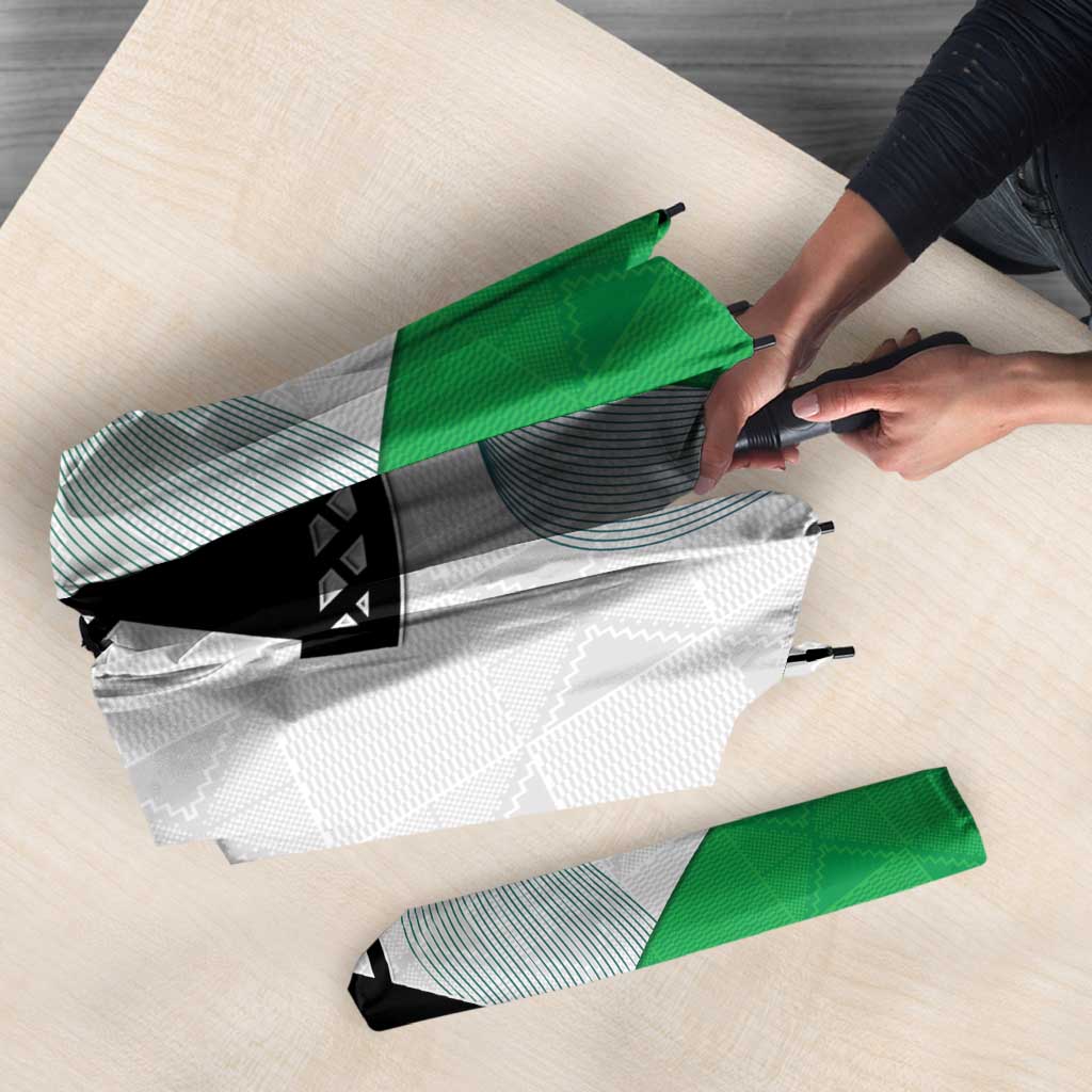 Lesotho Umbrella Coat Of Arms With Kente Pattern - Wonder Print Shop