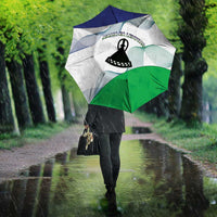 Lesotho Umbrella Coat Of Arms With Kente Pattern - Wonder Print Shop