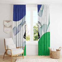 Lesotho Window Curtain Coat Of Arms With Kente Pattern - Wonder Print Shop