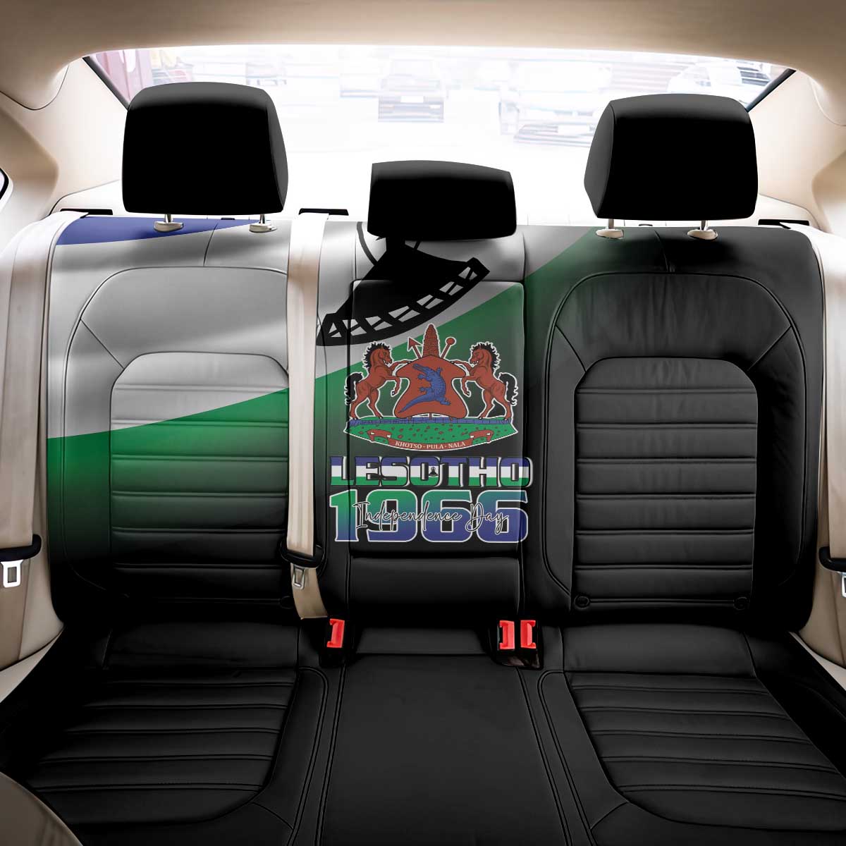 Lesotho 1966 Back Car Seat Cover Happy Independence Day - Wonder Print Shop