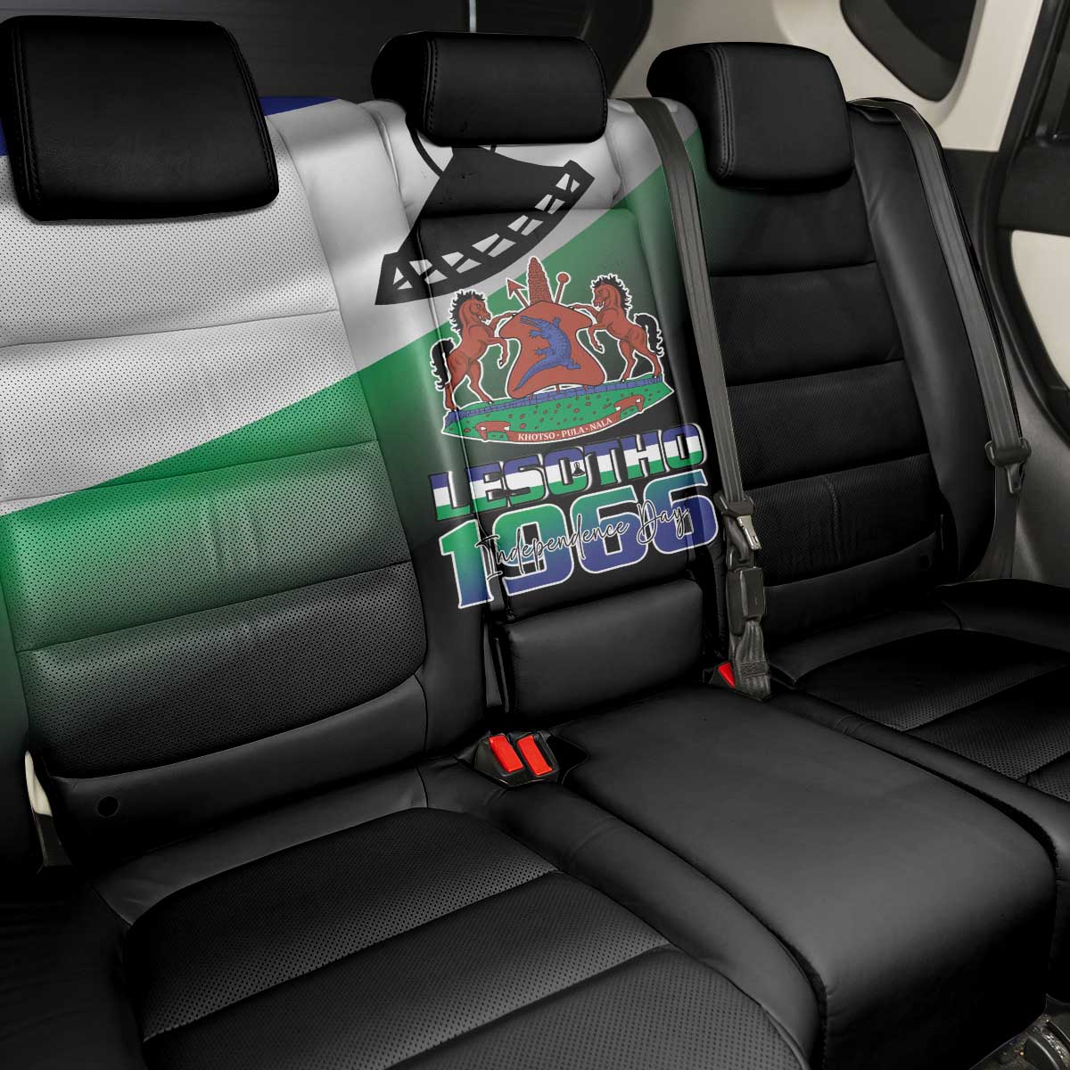 Lesotho 1966 Back Car Seat Cover Happy Independence Day - Wonder Print Shop