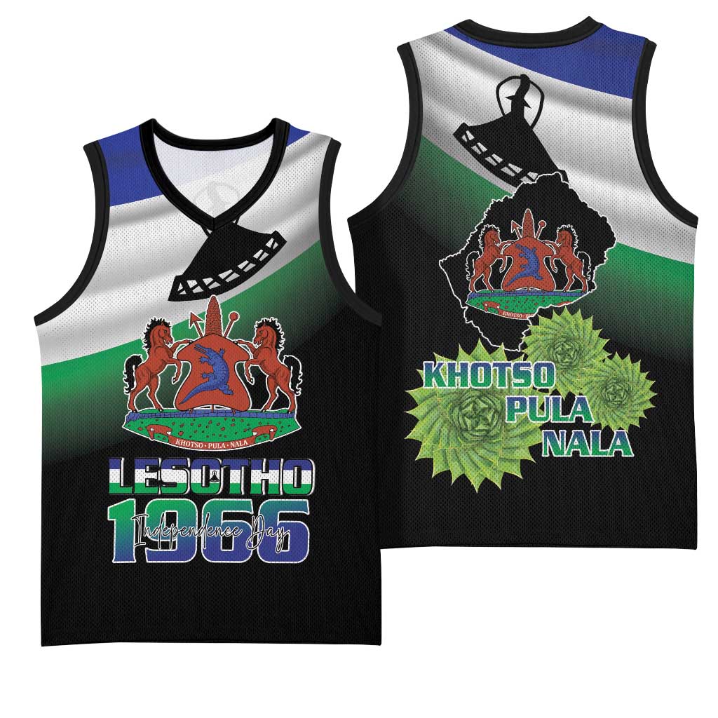 Lesotho 1966 Basketball Jersey Happy Independence Day - Wonder Print Shop