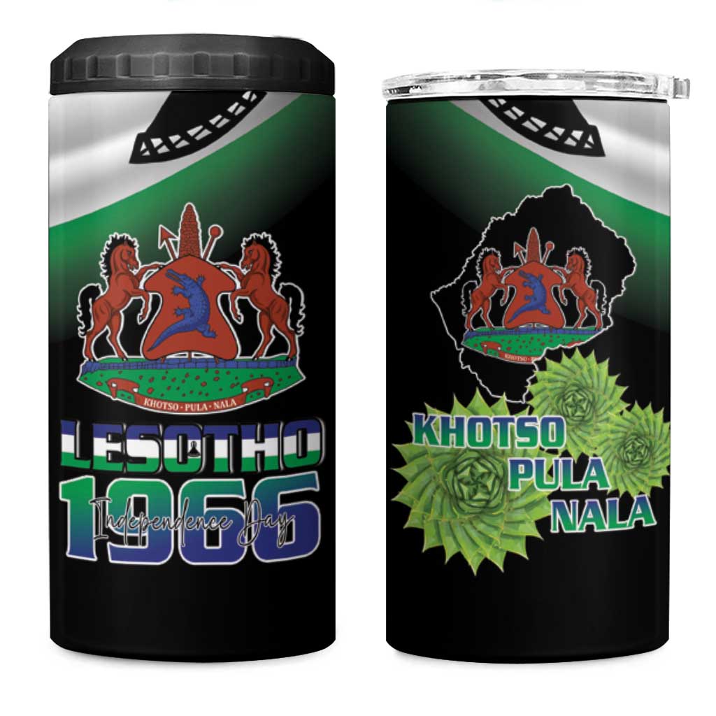 Lesotho 1966 4 in 1 Can Cooler Tumbler Happy Independence Day - Wonder Print Shop