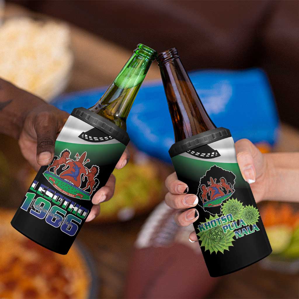 Lesotho 1966 4 in 1 Can Cooler Tumbler Happy Independence Day - Wonder Print Shop