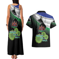 Lesotho 1966 Couples Matching Tank Maxi Dress and Hawaiian Shirt Happy Independence Day - Wonder Print Shop