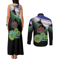 Lesotho 1966 Couples Matching Tank Maxi Dress and Long Sleeve Button Shirt Happy Independence Day - Wonder Print Shop