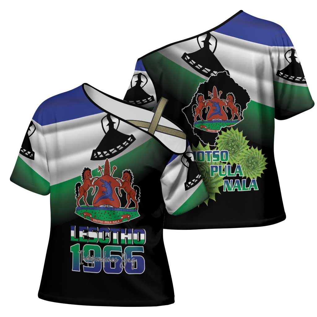 Lesotho 1966 Cross Shoulder Shirt Happy Independence Day - Wonder Print Shop