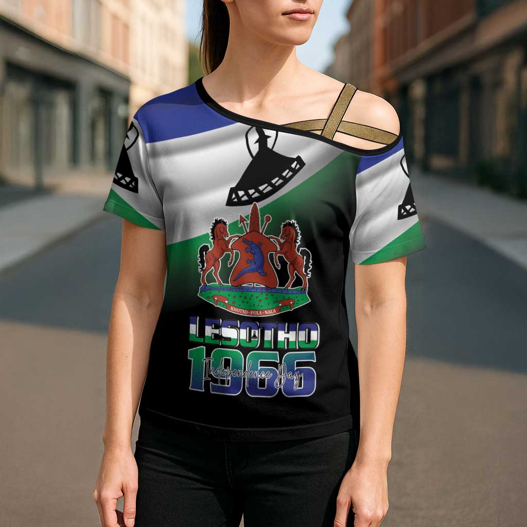Lesotho 1966 Cross Shoulder Shirt Happy Independence Day - Wonder Print Shop