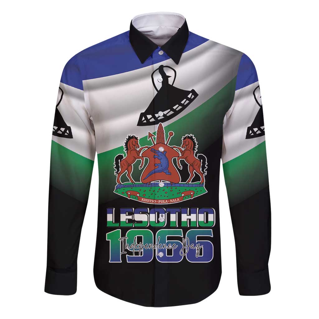 Lesotho 1966 Family Matching Long Sleeve Bodycon Dress and Hawaiian Shirt Happy Independence Day - Wonder Print Shop