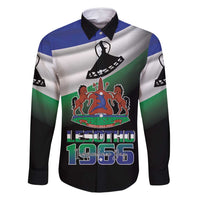 Lesotho 1966 Family Matching Long Sleeve Bodycon Dress and Hawaiian Shirt Happy Independence Day - Wonder Print Shop