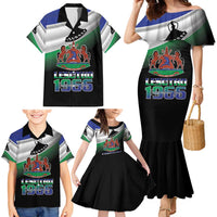Lesotho 1966 Family Matching Mermaid Dress and Hawaiian Shirt Happy Independence Day - Wonder Print Shop