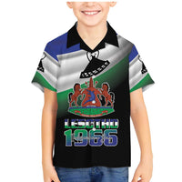 Lesotho 1966 Family Matching Mermaid Dress and Hawaiian Shirt Happy Independence Day - Wonder Print Shop