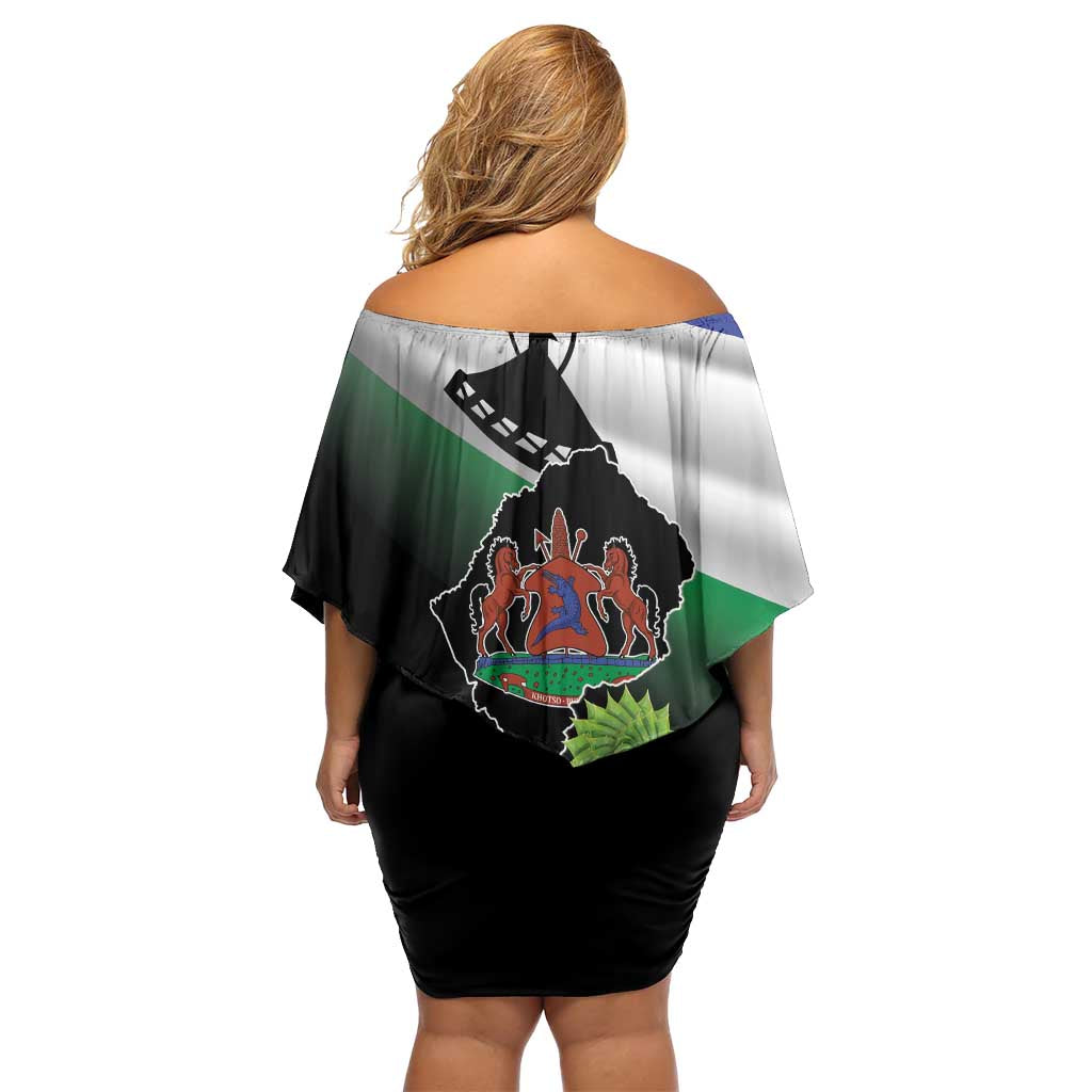 Lesotho 1966 Family Matching Off Shoulder Short Dress and Hawaiian Shirt Happy Independence Day - Wonder Print Shop