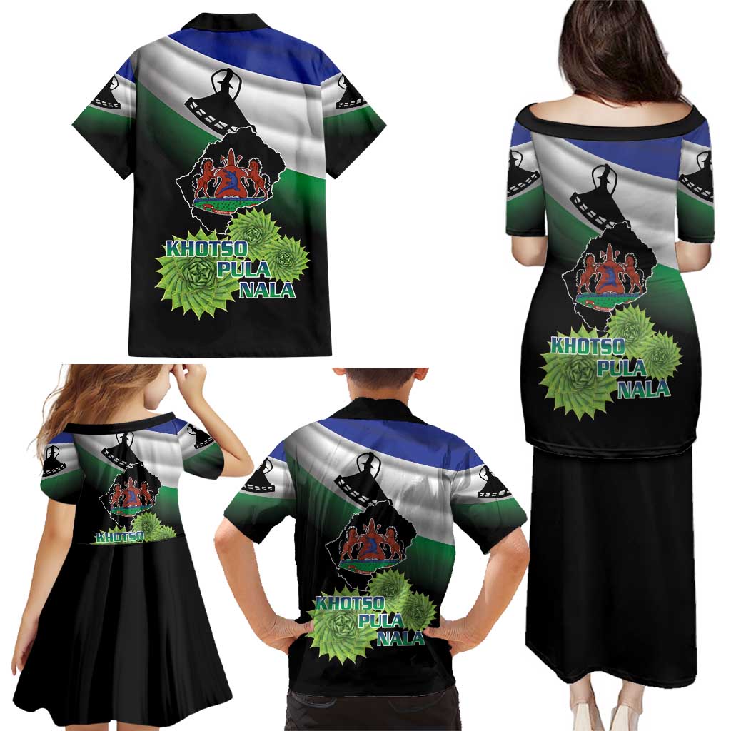 Lesotho 1966 Family Matching Puletasi and Hawaiian Shirt Happy Independence Day - Wonder Print Shop