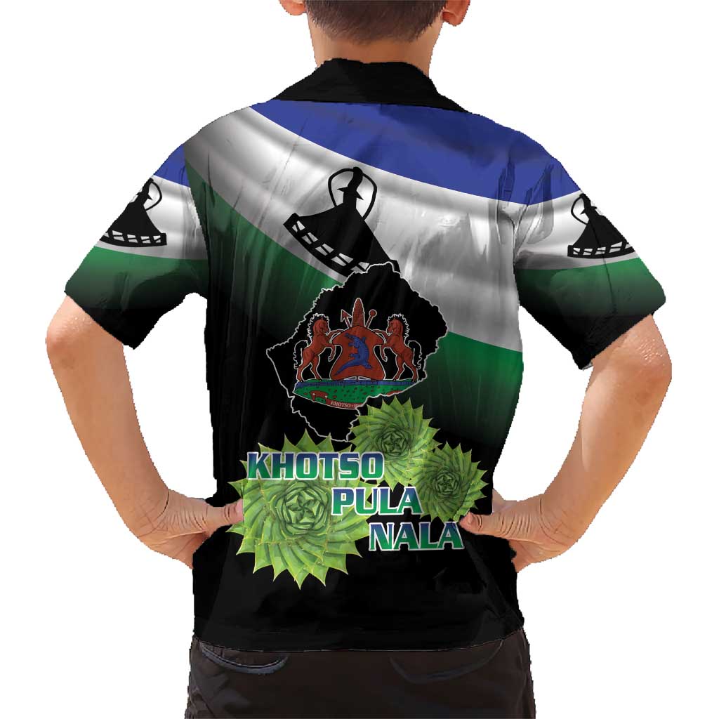 Lesotho 1966 Family Matching Short Sleeve Bodycon Dress and Hawaiian Shirt Happy Independence Day - Wonder Print Shop