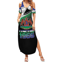 Lesotho 1966 Family Matching Summer Maxi Dress and Hawaiian Shirt Happy Independence Day - Wonder Print Shop