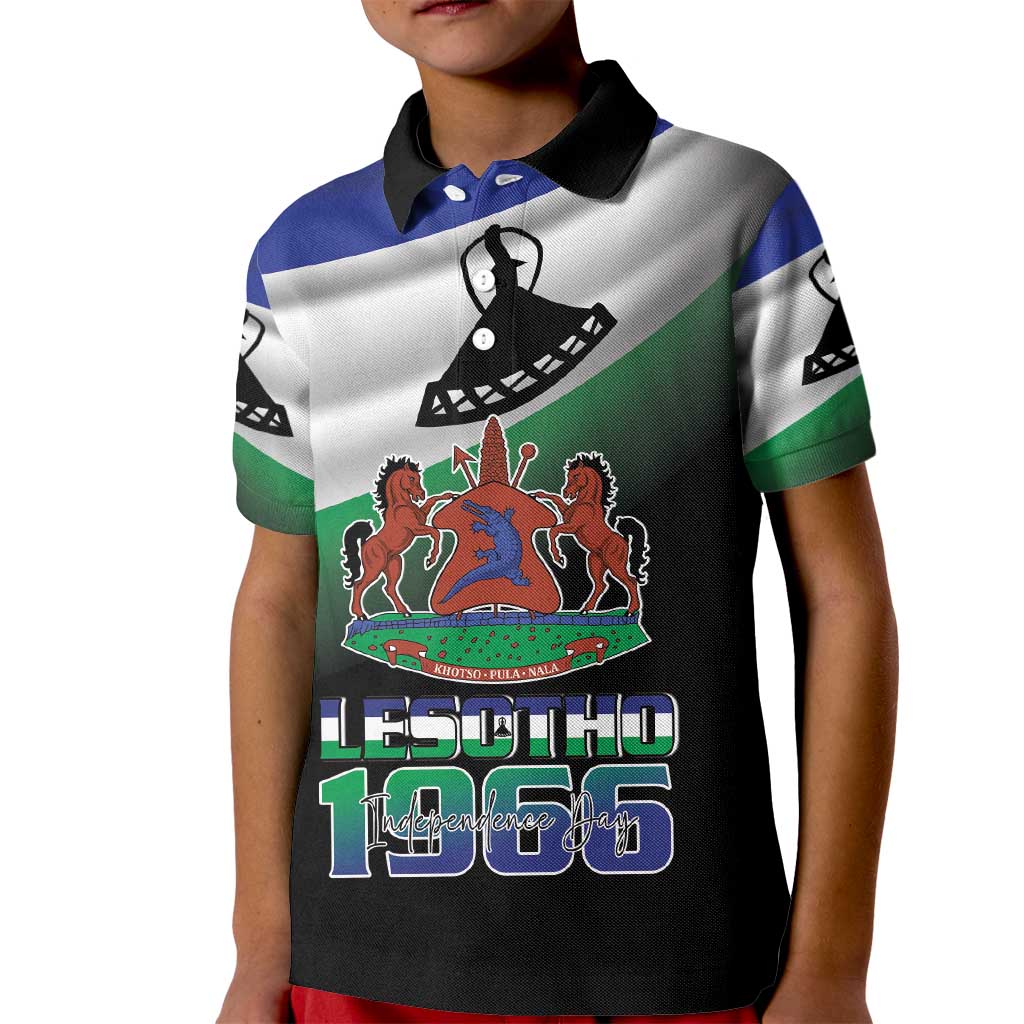 Lesotho 1966 Kid Polo Shirt Happy Independence Day - Wonder Print Shop