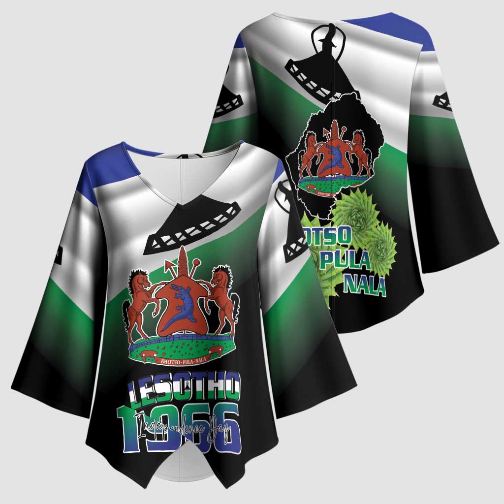 Lesotho 1966 Kimono Sleeve Blouse Happy Independence Day - Wonder Print Shop