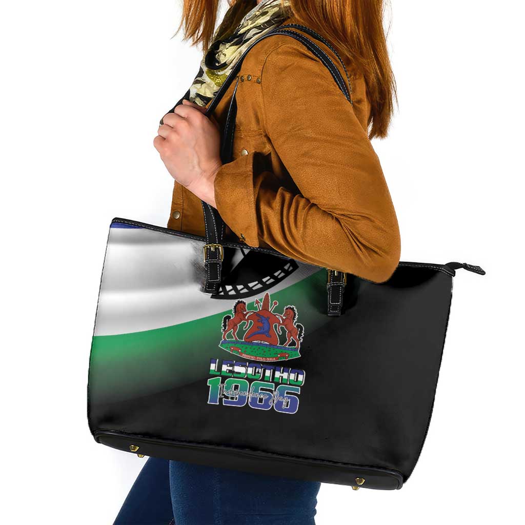 Lesotho 1966 Leather Tote Bag Happy Independence Day - Wonder Print Shop
