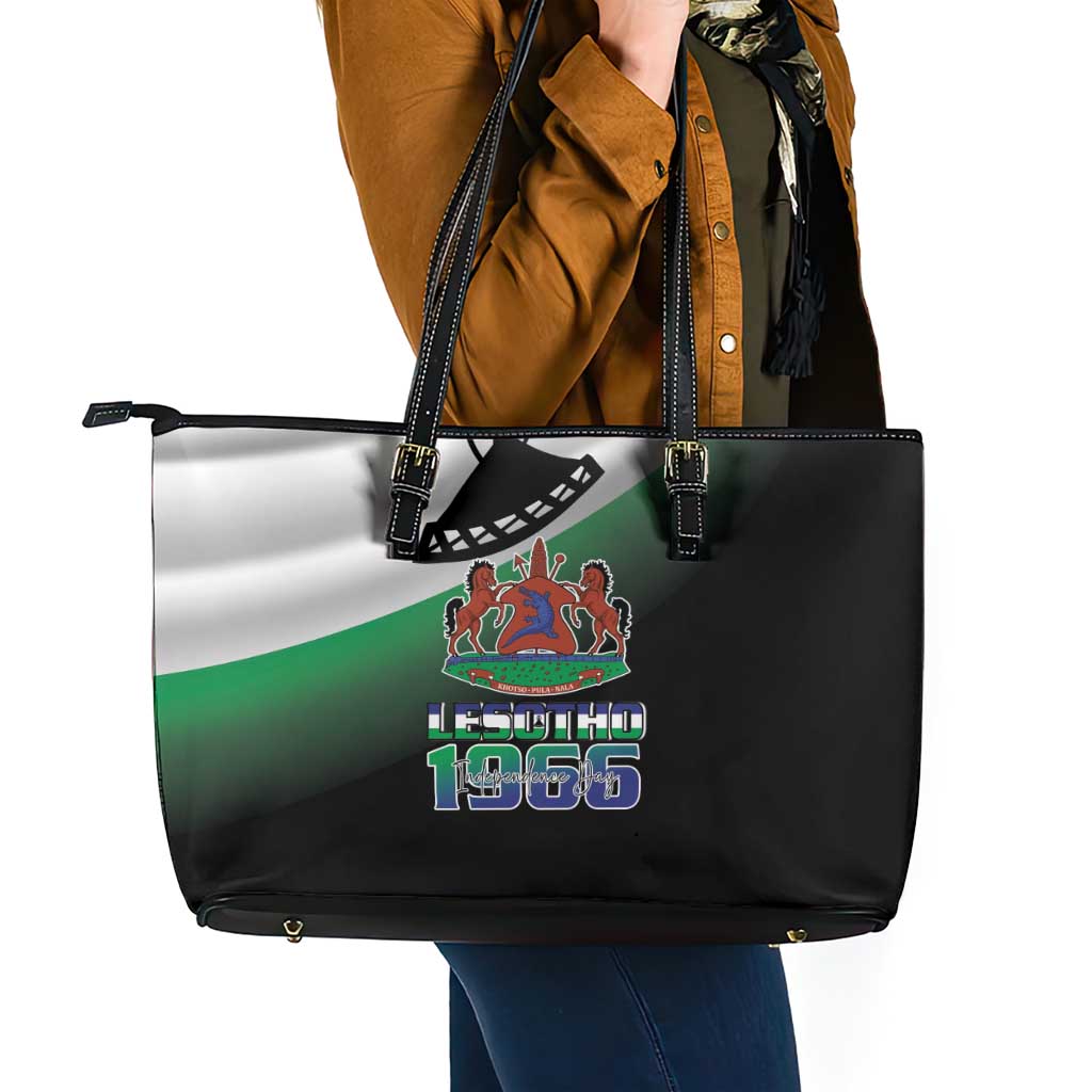 Lesotho 1966 Leather Tote Bag Happy Independence Day - Wonder Print Shop