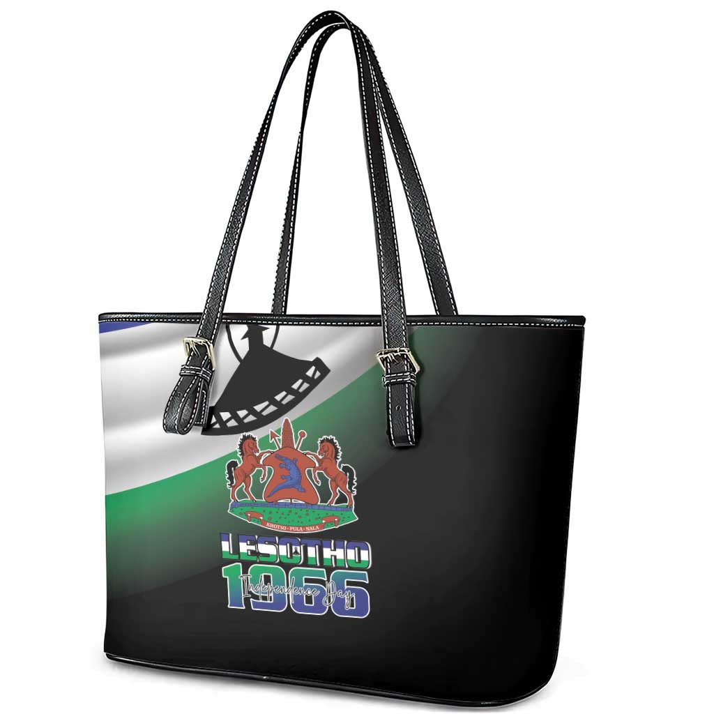 Lesotho 1966 Leather Tote Bag Happy Independence Day - Wonder Print Shop