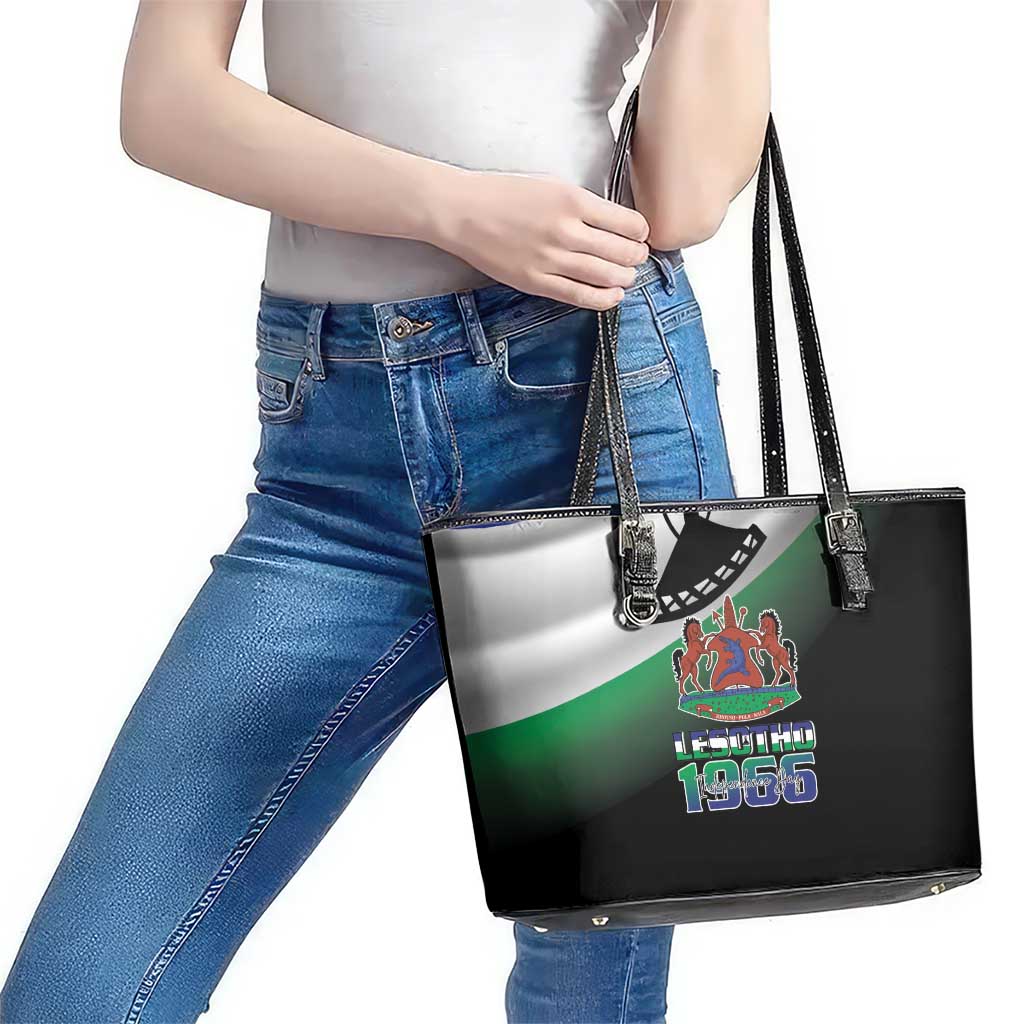 Lesotho 1966 Leather Tote Bag Happy Independence Day - Wonder Print Shop