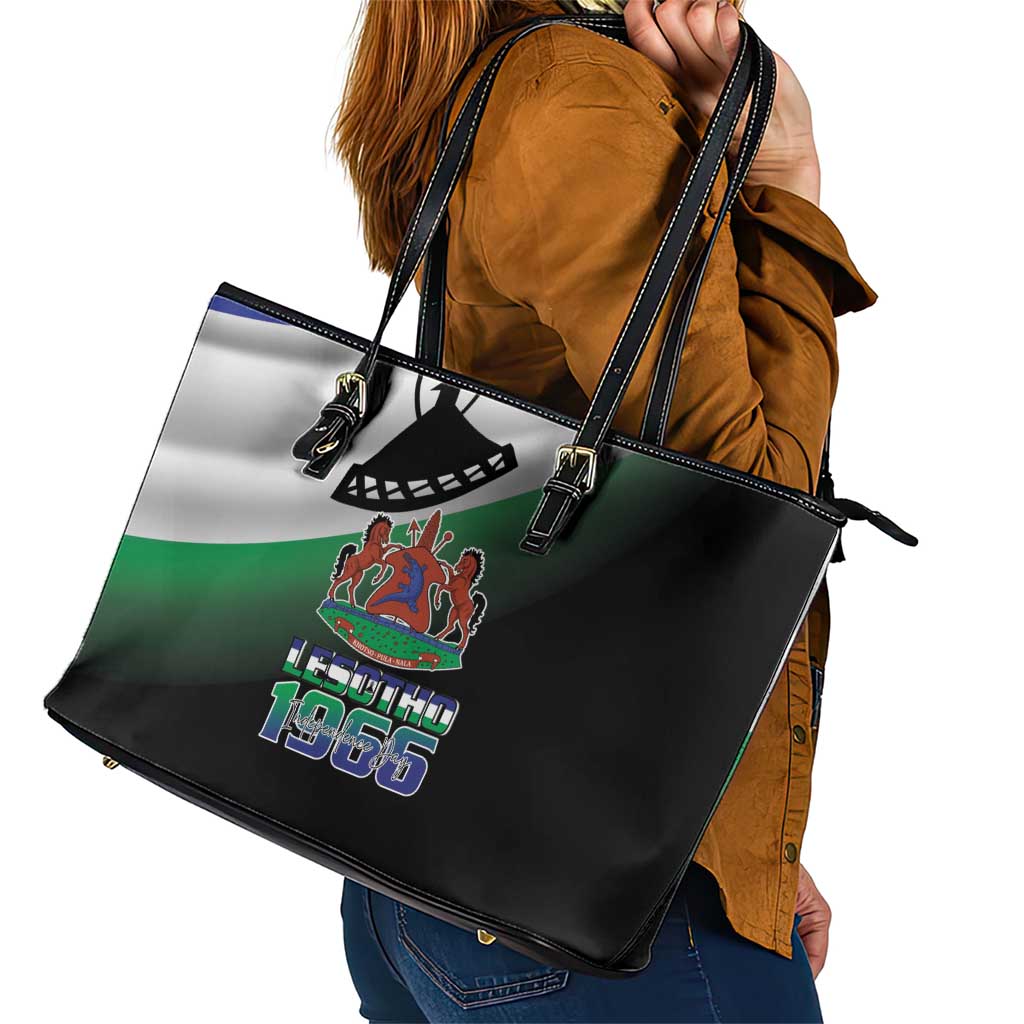 Lesotho 1966 Leather Tote Bag Happy Independence Day - Wonder Print Shop