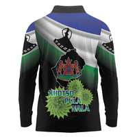 Lesotho 1966 Long Sleeve Polo Shirt Happy Independence Day - Wonder Print Shop