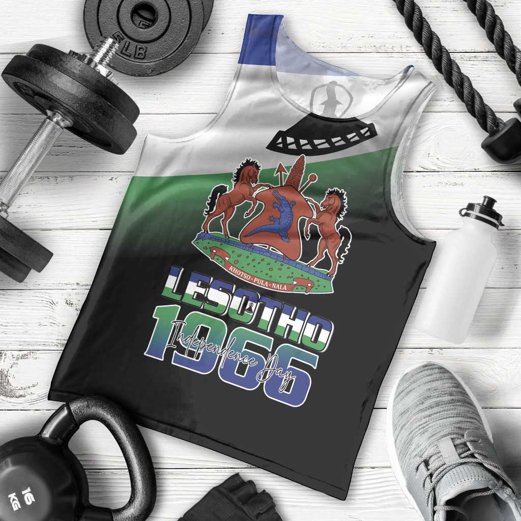 Lesotho 1966 Men Tank Top Happy Independence Day - Wonder Print Shop