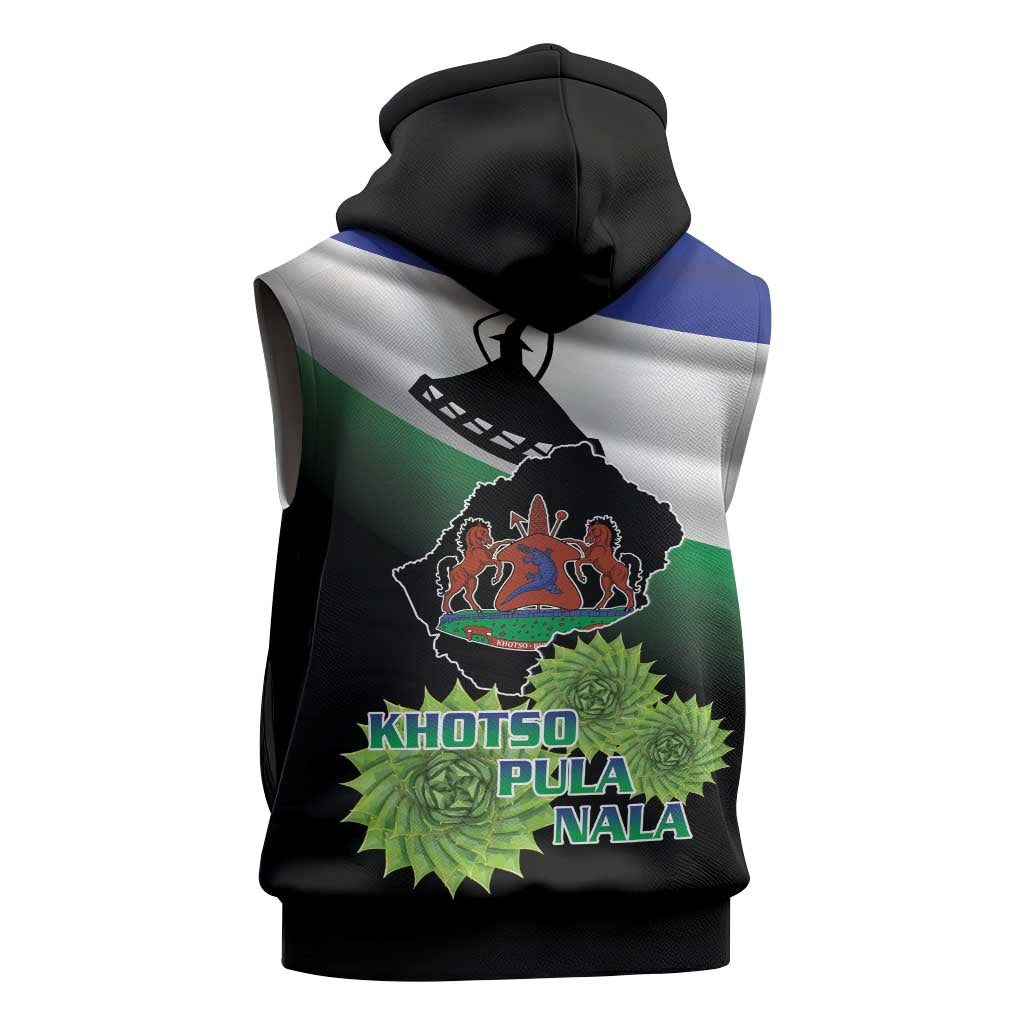 Lesotho 1966 Sleeveless Zip Hoodie Happy Independence Day - Wonder Print Shop