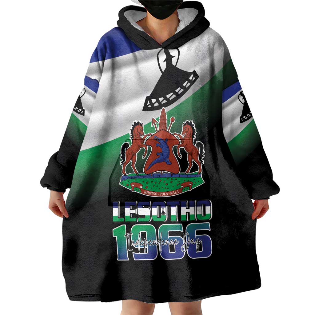 Lesotho 1966 Wearable Blanket Hoodie Happy Independence Day - Wonder Print Shop