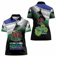 Lesotho 1966 Women Polo Shirt Happy Independence Day - Wonder Print Shop