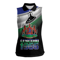Lesotho 1966 Women Sleeveless Polo Shirt Happy Independence Day - Wonder Print Shop