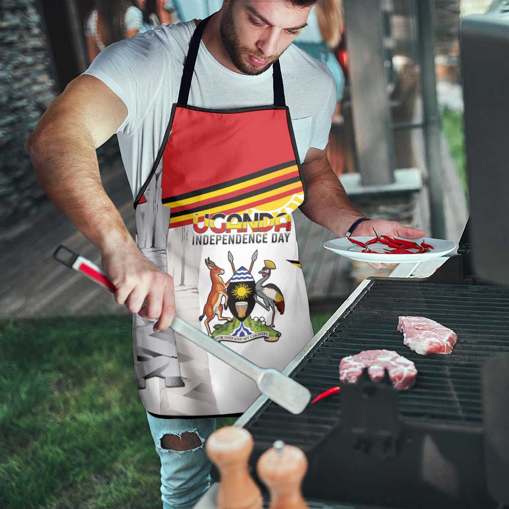 Uganda Independence Day Apron Independence Monument - Coat Of Arms - Wonder Print Shop