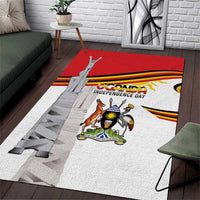 Uganda Independence Day Area Rug Independence Monument - Coat Of Arms - Wonder Print Shop