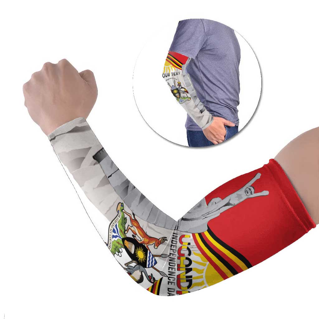 Uganda Independence Day Arm Sleeves Independence Monument - Coat Of Arms - Wonder Print Shop