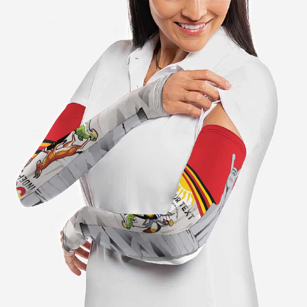 Uganda Independence Day Arm Sleeves Independence Monument - Coat Of Arms - Wonder Print Shop