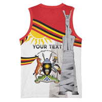 Personalized Uganda Independence Day Basketball Jersey Independence Monument - Coat Of Arms - Wonder Print Shop
