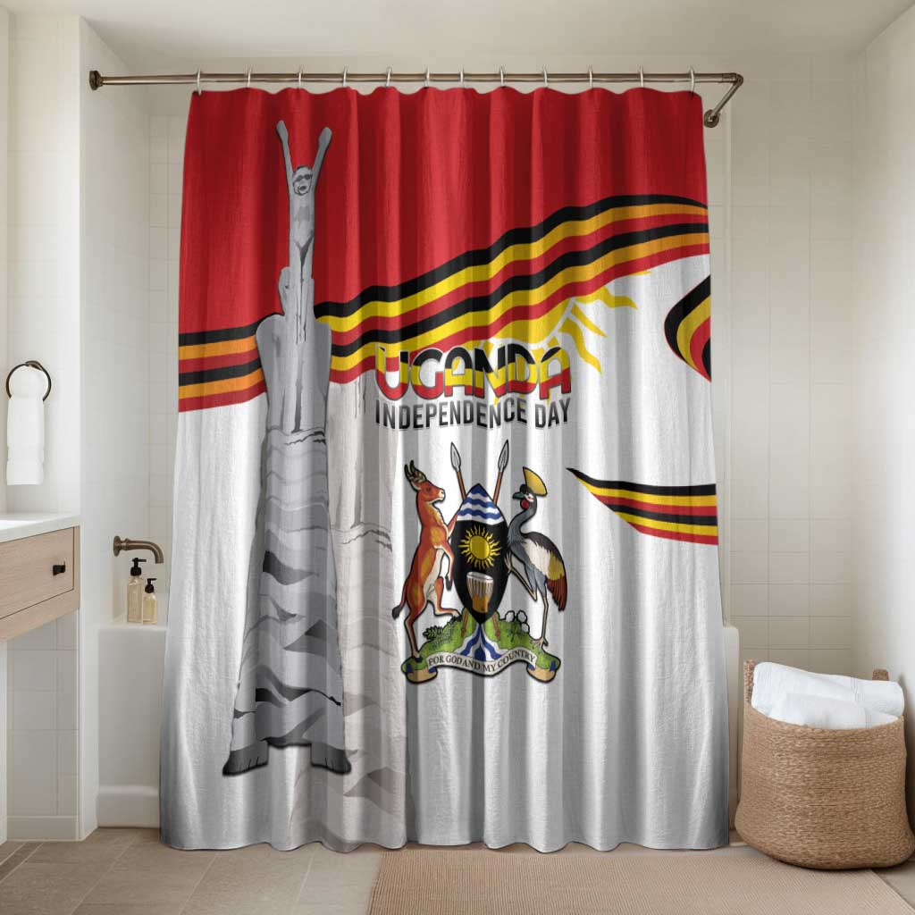 Uganda Independence Day Bathroom Set Independence Monument - Coat Of Arms - Wonder Print Shop
