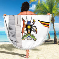 Uganda Independence Day Beach Blanket Independence Monument - Coat Of Arms - Wonder Print Shop