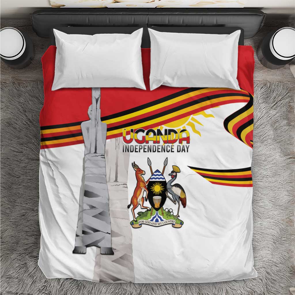 Uganda Independence Day Bedding Set Independence Monument - Coat Of Arms - Wonder Print Shop